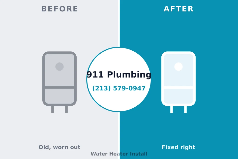 Before and after: plumbing repair Brown Deer, WI